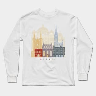 Gdansk skyline poster Long Sleeve T-Shirt